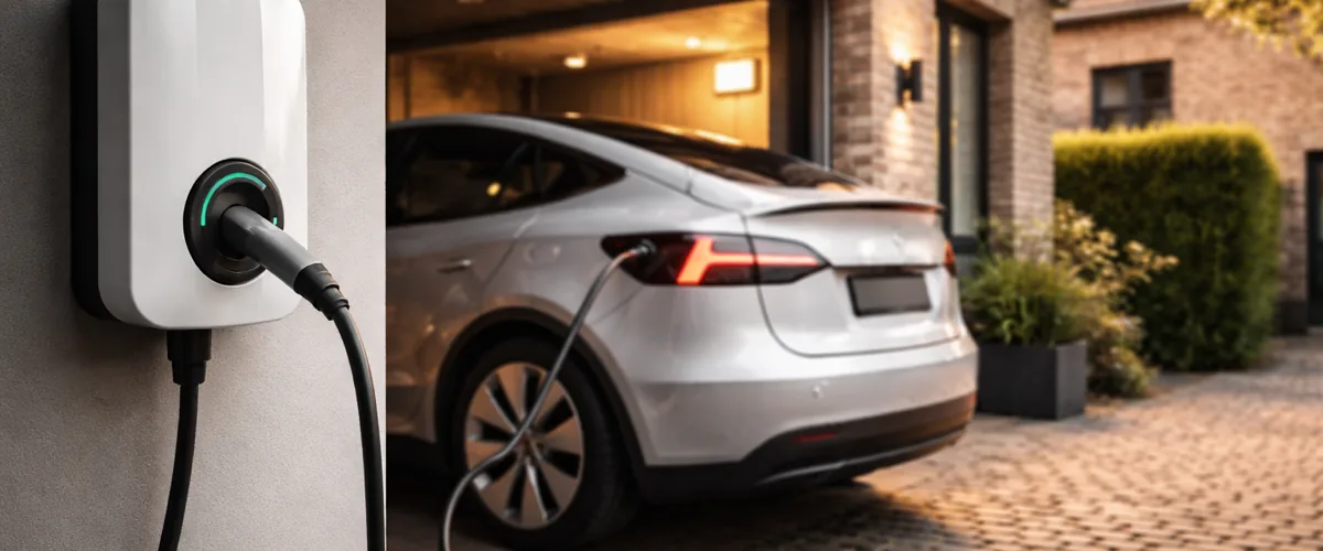 Borne de recharge pour voiture électrique installée à domicile