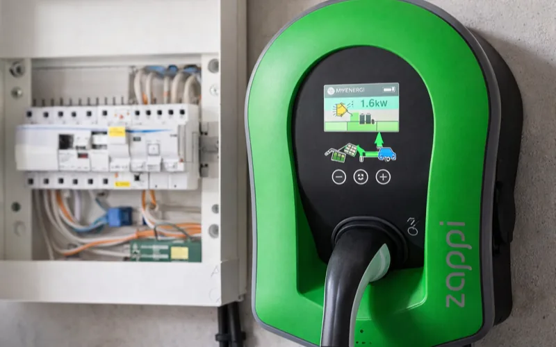 Borne Zappi avec smart charging solaire