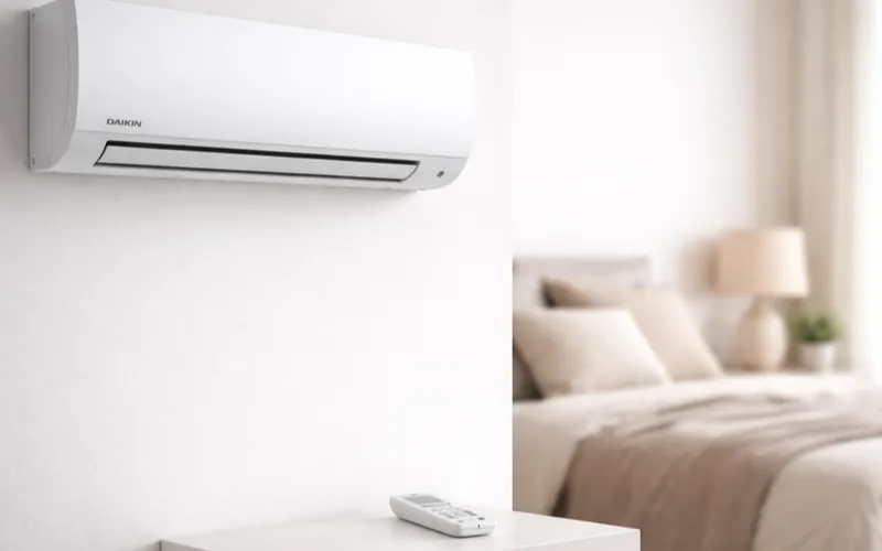 Installation climatisation mono-split dans un salon en Brabant Wallon