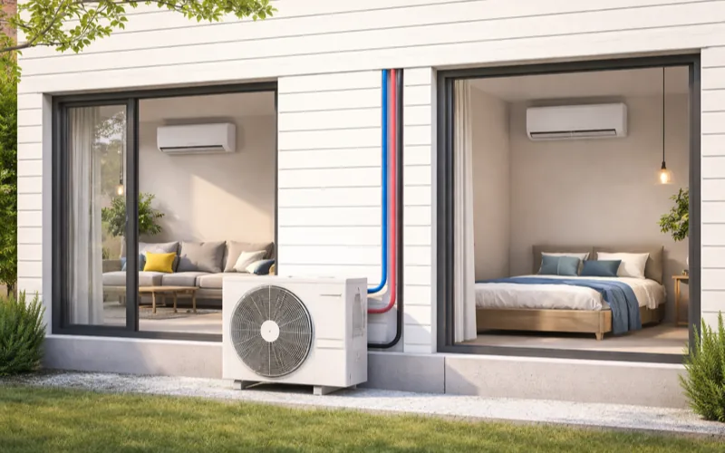 Système multi-split climatisation avec plusieurs unités intérieures