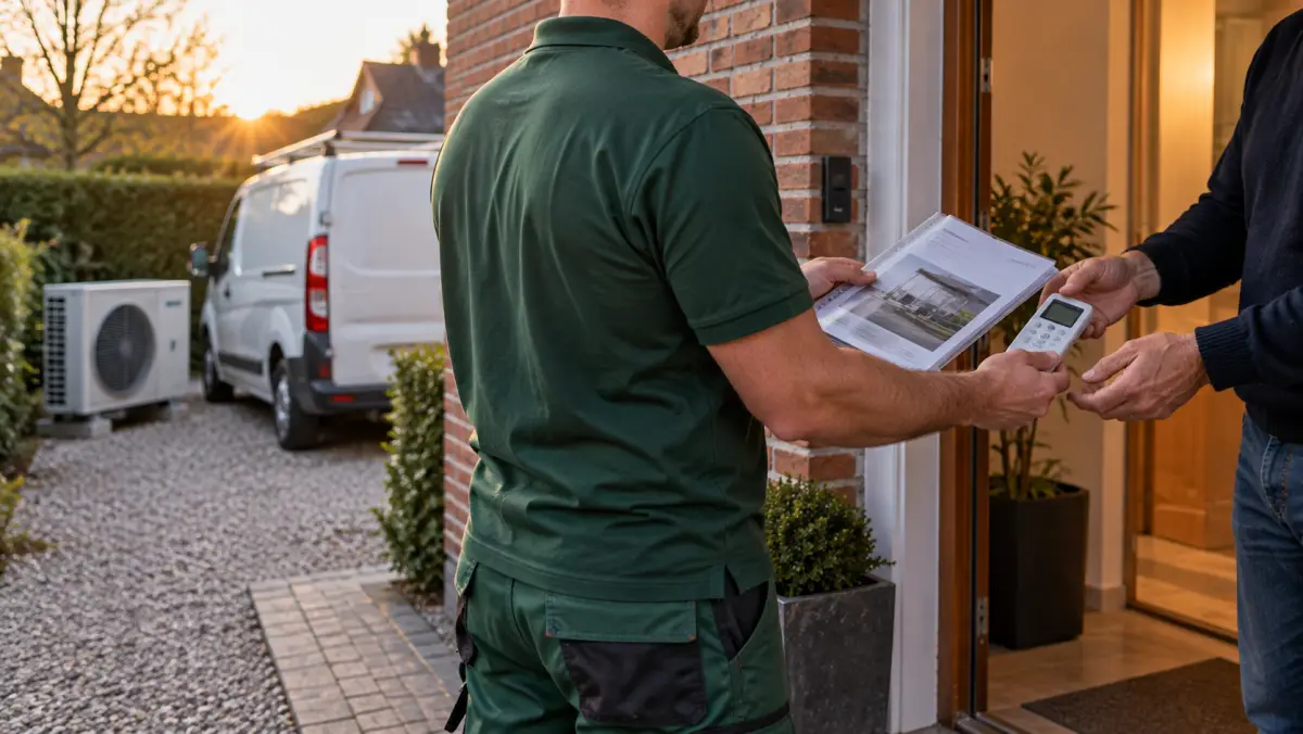 Remise de l'attestation et des documents de garantie au client — Pompe à chaleur BW