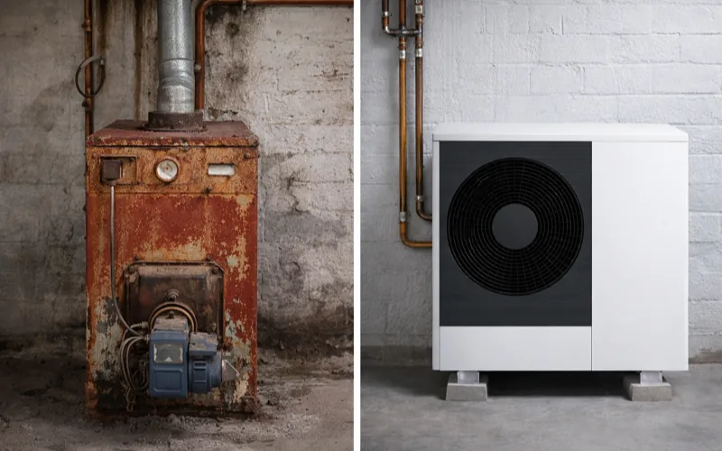 Remplacement chaudière mazout par pompe à chaleur à Lasne