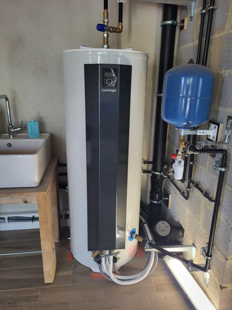 Boiler thermodynamique installé — réalisation Pompe à chaleur BW