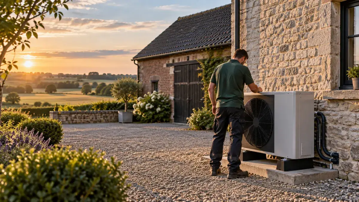 Pompe à chaleur air-eau installée sur une fermette à Genappe — Pompe à chaleur BW
