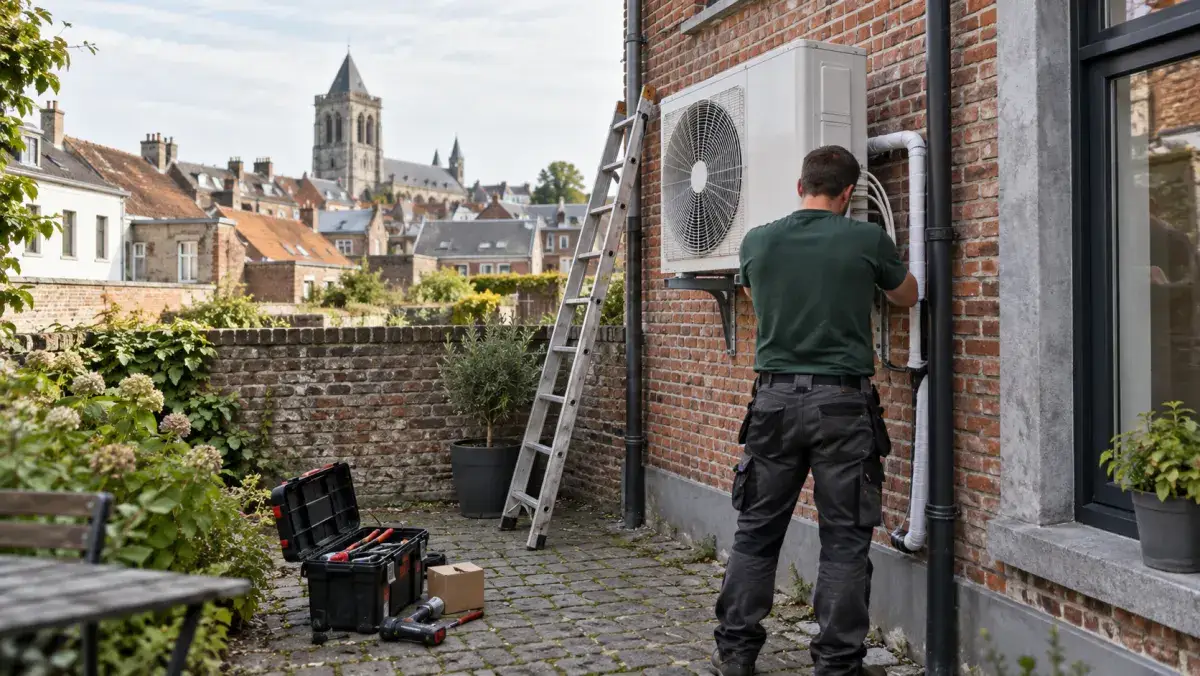 Installation de pompe à chaleur dans une maison à Nivelles — Pompe à chaleur BW